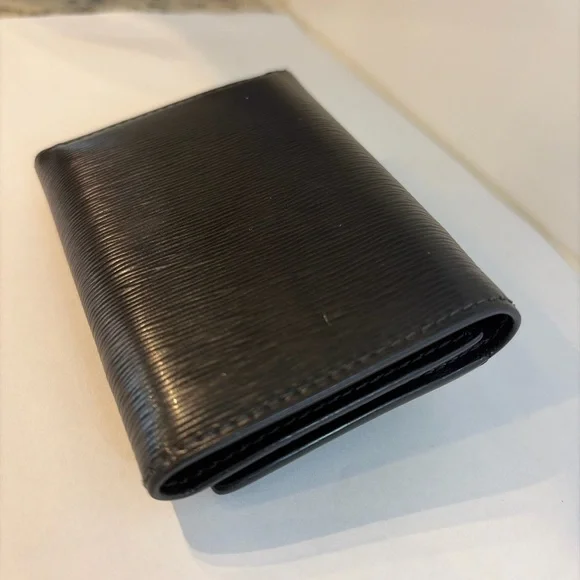 Prada Milano Black Vitello Leather Envelope Tri-Fold Wallet Made in Italy - Picture 4 of 9